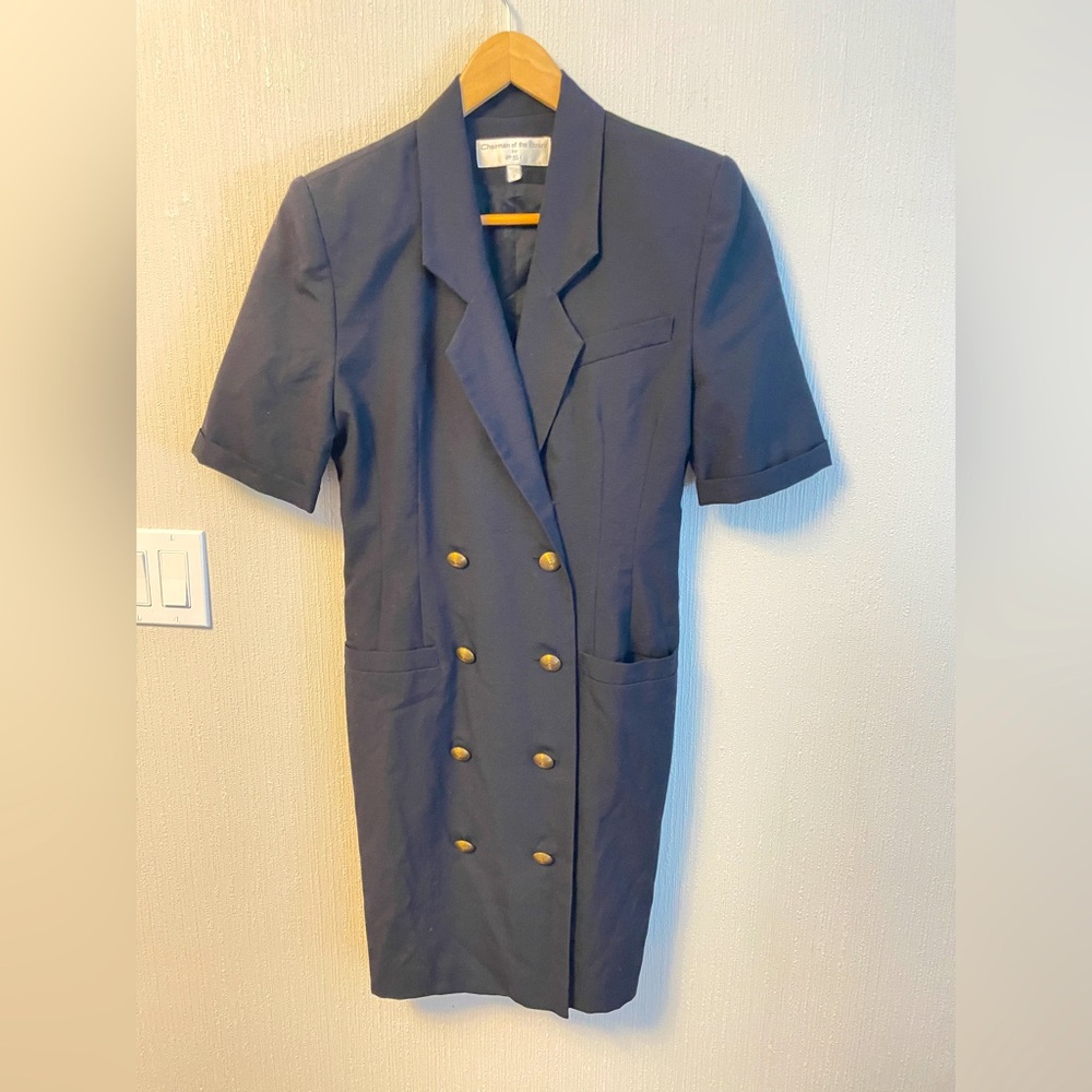 Vintage Navy Pencil Dress